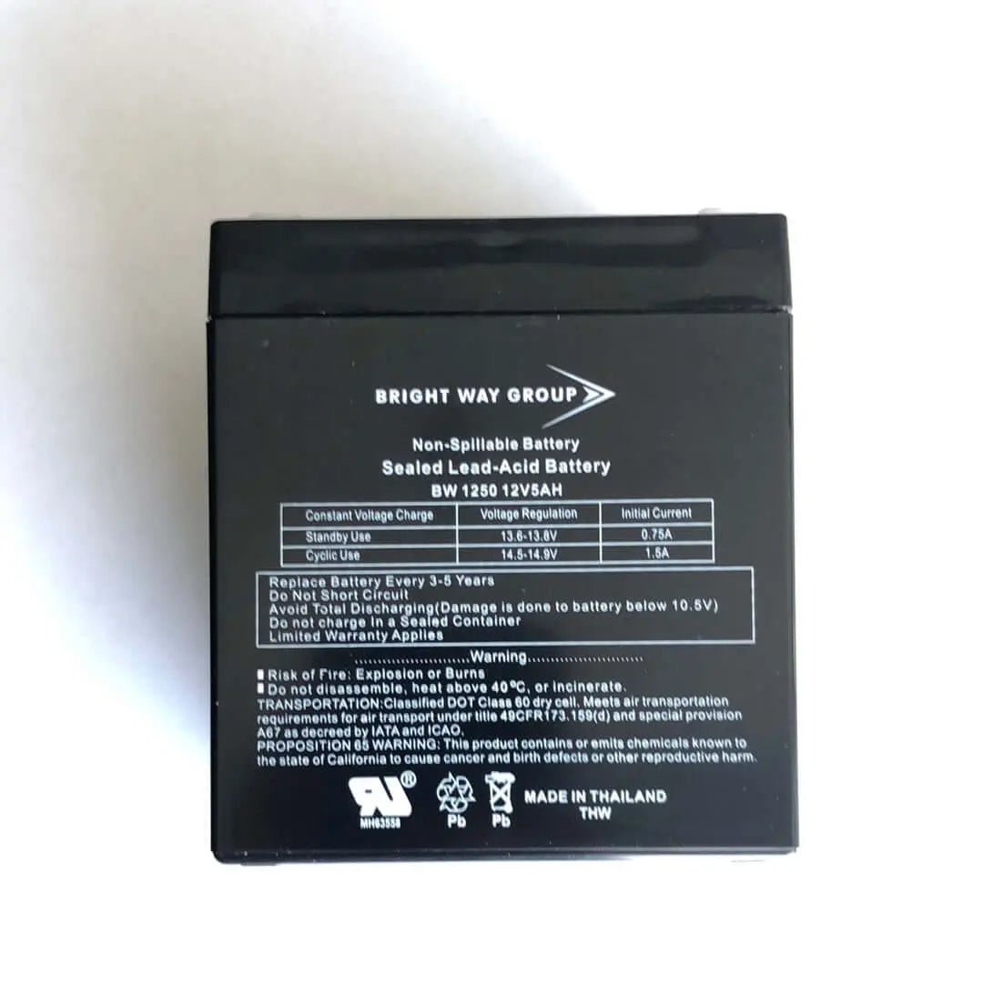 Battery Security System Standard Size 12V 5 Amp Hour - Central Security