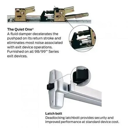 Von Duprin 99EO Panic Rim Exit Device 4' - Central Security