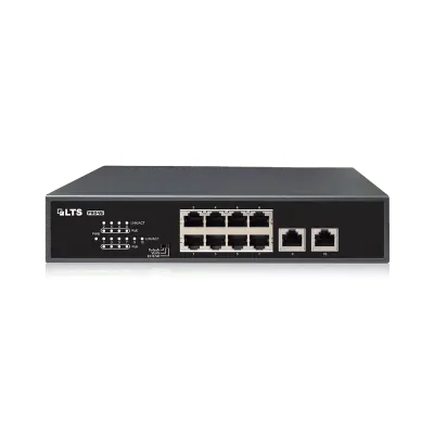 8 Port POE Switch with 2 Uplink Ports